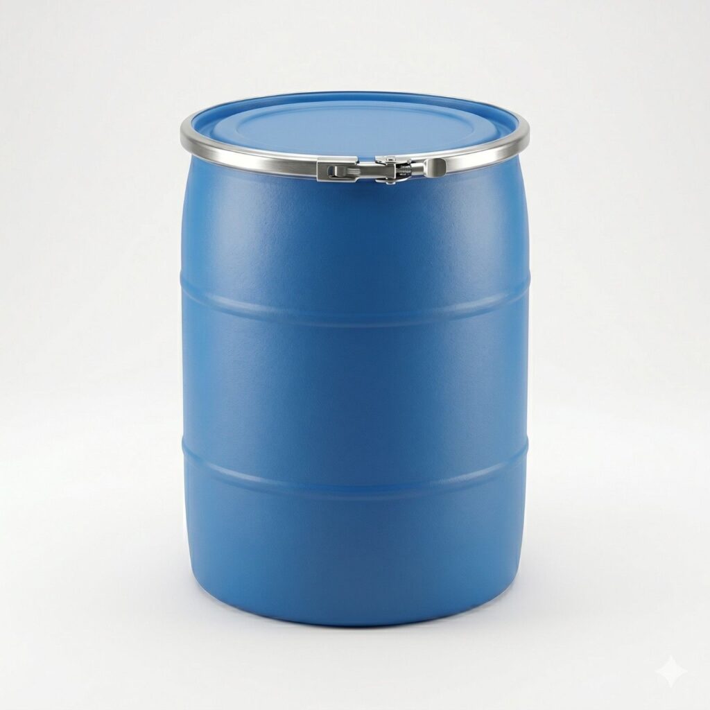 55-Gallon Open-Top Plastic Drum